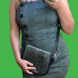 💿 90’s Style Black and White Checkered Dress